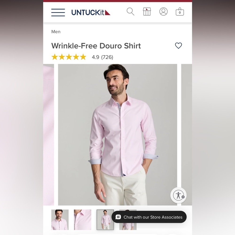 Wrinkle-Free Untuckit Douro Shirt - with tags